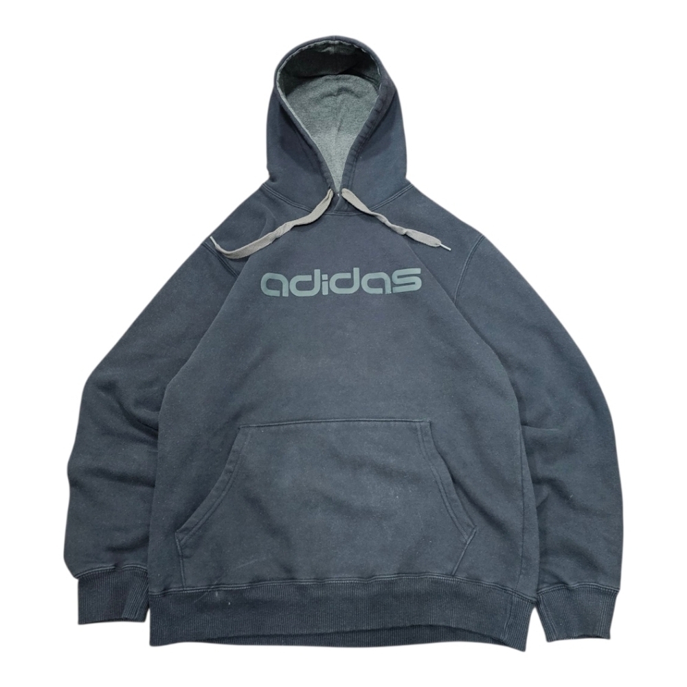 Y2k Adidas Men's Black Hoodie